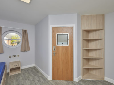 Mental health hospital - fitted open wardrobe