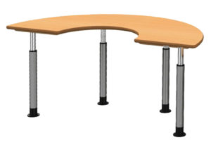 Cut Away Height Adjustable Table